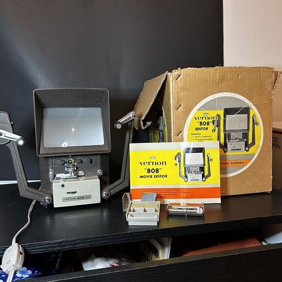 Vintage Vernon 808 8mm movie editor film giant viewing screen. Never Used? - Picture 4 of 9